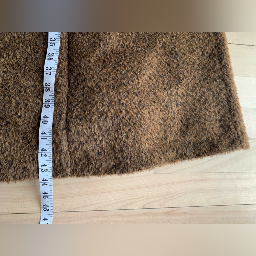 VINTAGE - Dolce Bella Alpaca Wool Mohair Textured Coat | Brown Swing Coat L/XL - Picture 11 of 13